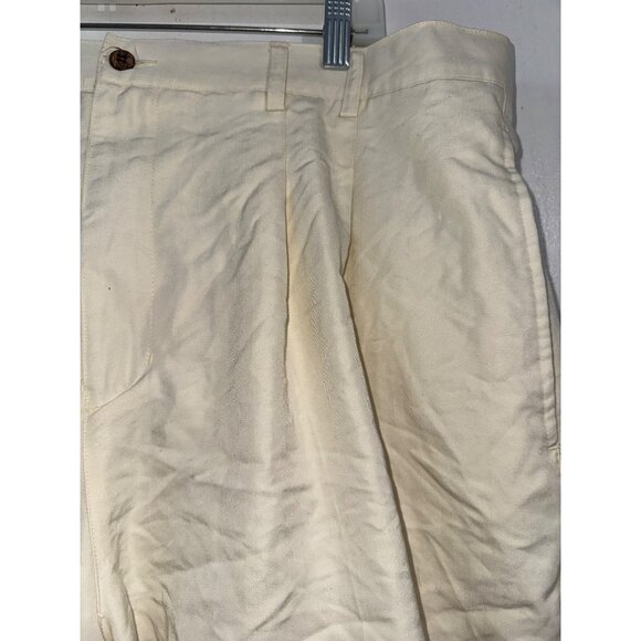La Cabana Mens Pleated Cream Shorts Size 40 Rayon/Polyester Blend - Picture 5 of 8